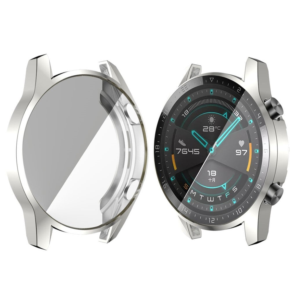 Mega Fed Huawei Watch GT 2 46mm Silikone Cover - Sølv#serie_3