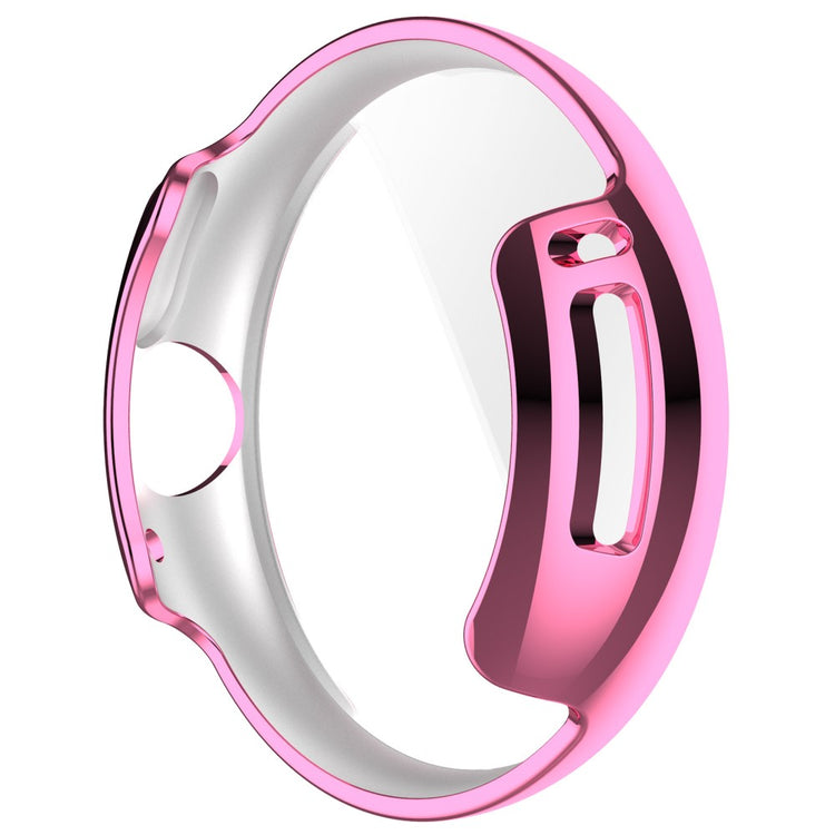 Godt Google Pixel Watch Cover med Skærmbeskytter i Silikone - Pink#serie_5