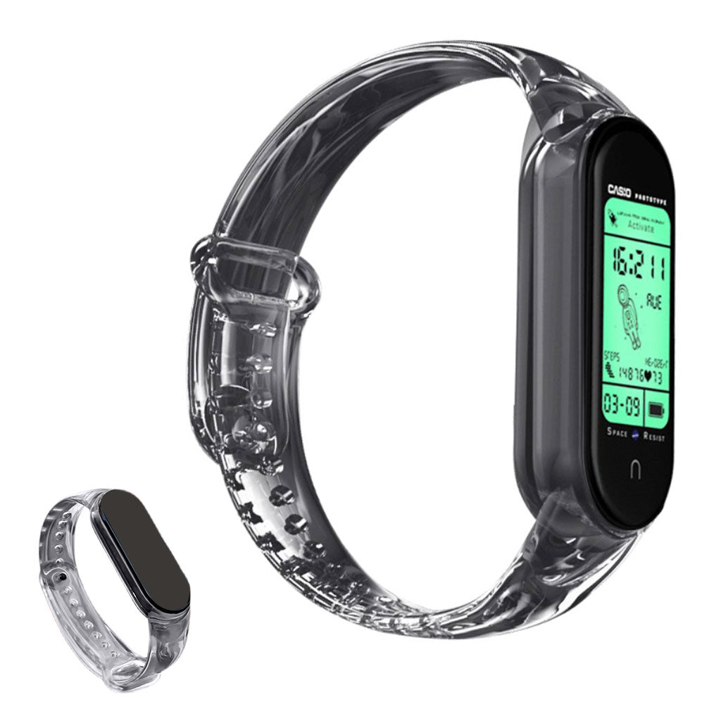 Godt Xiaomi Mi Smart Band 4 / Xiaomi Mi Band 3 Silikone Rem - Sort#serie_1