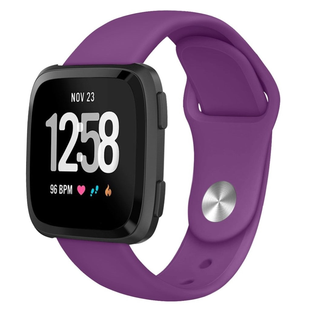 Helt vildt sejt Fitbit Versa Lite Silikone Rem - Lilla#serie_15