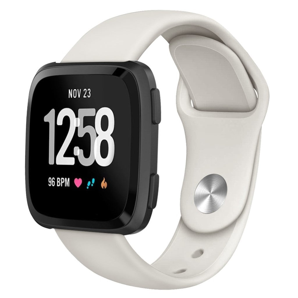 Helt vildt sejt Fitbit Versa Lite Silikone Rem - Beige#serie_3