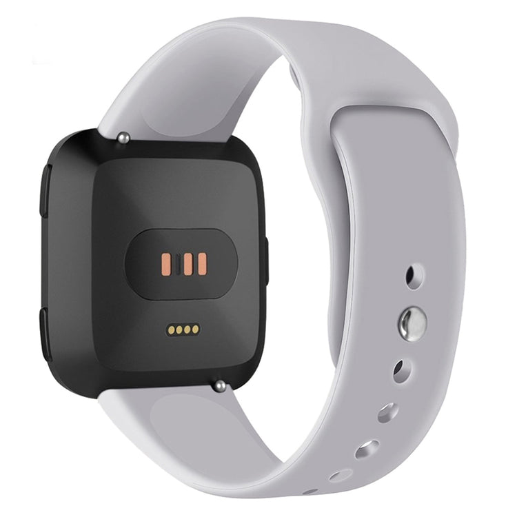 Helt vildt sejt Fitbit Versa Lite Silikone Rem - Sølv#serie_7
