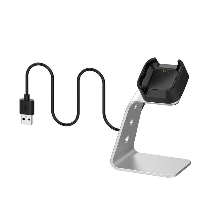 Metal Fitbit Versa Lite Ladestation - Sølv#serie_2