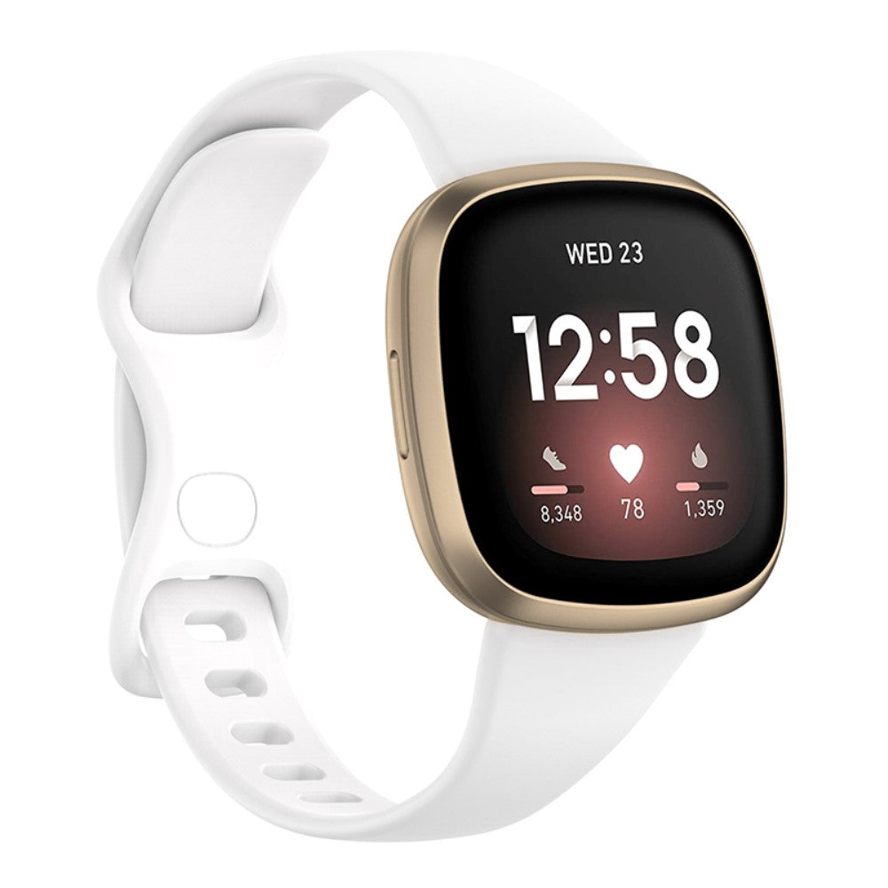 Fed Universal Fitbit Silikone Rem - Størrelse: L - Hvid#serie_1