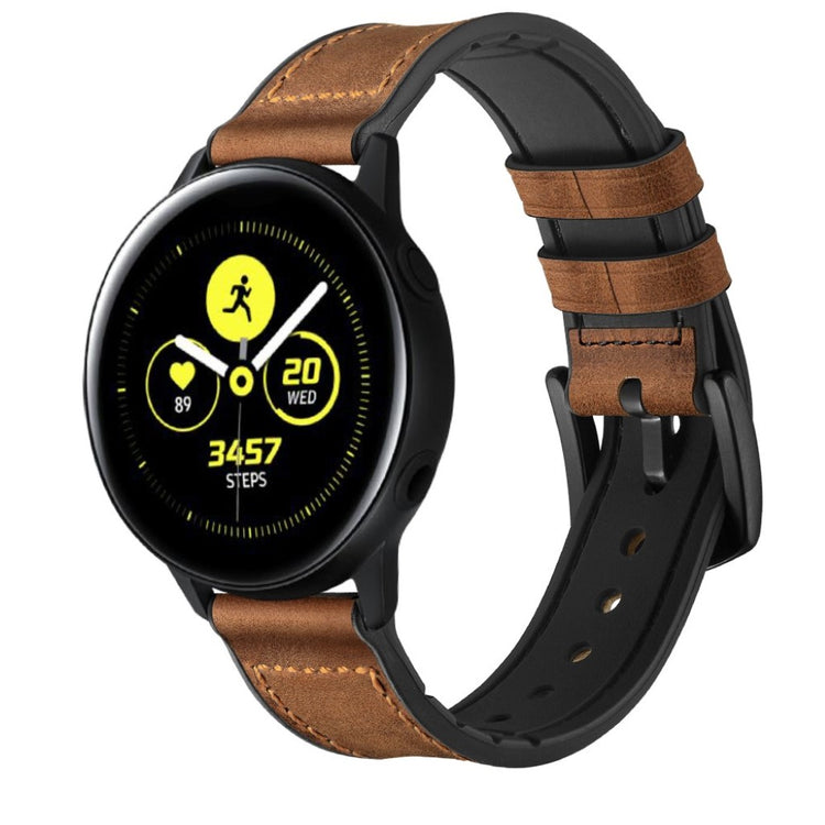 Fed Garmin Vivoactive 3 / Garmin Vivomove HR Ægte læder Rem - Brun#serie_049