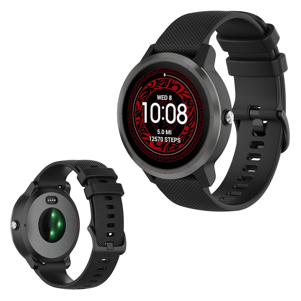Garmin Vivoactive 3 / Garmin Vivoactive 3 Music Silikone Rem - Sort#serie_1