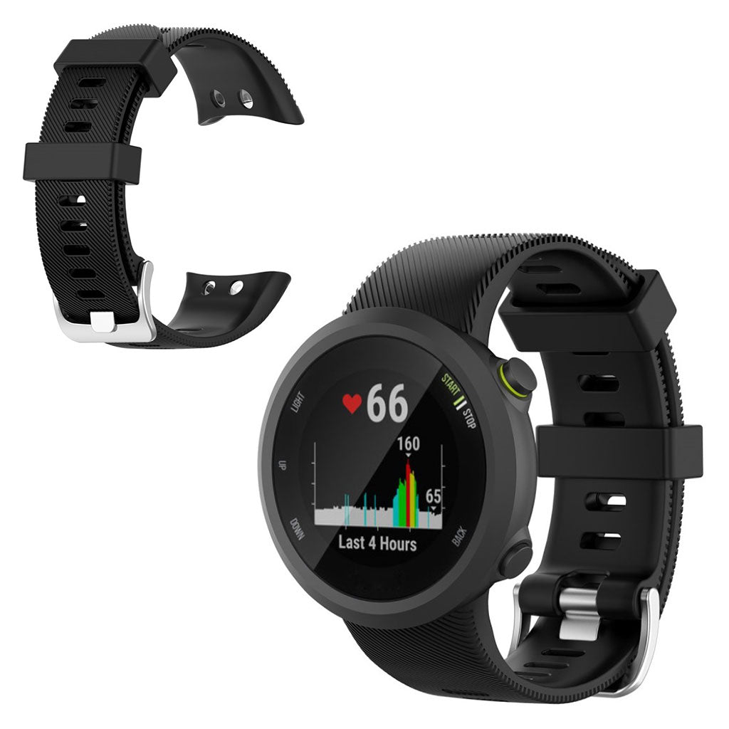 Garmin Forerunner 45 / Garmin Forerunner 45S Silikone Rem - Sort#serie_1