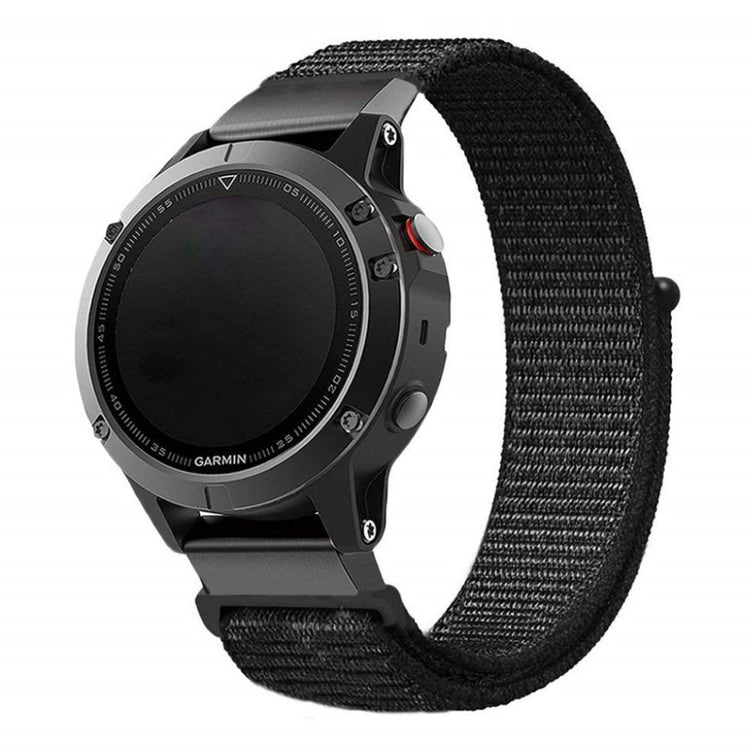 Rigtigt elegant Garmin Fenix 5X Nylon Rem - Sort#serie_035