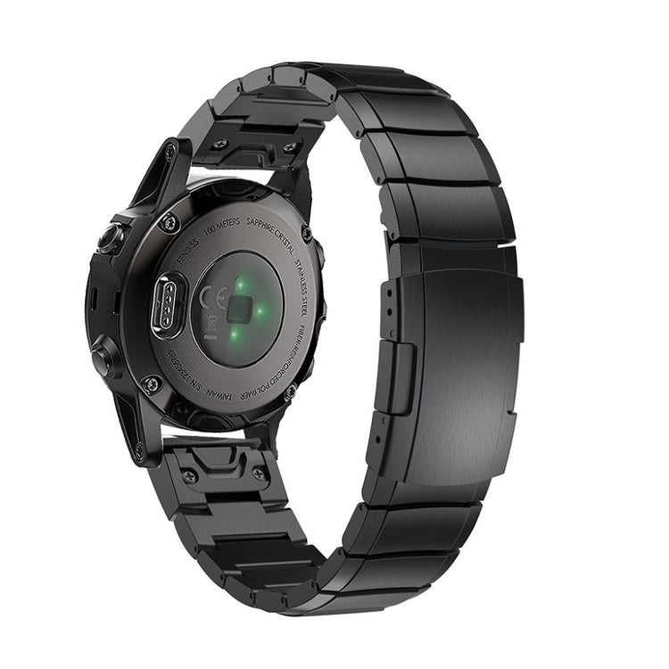 Meget holdbart Garmin Fenix 5S Metal Rem - Sort#serie_1