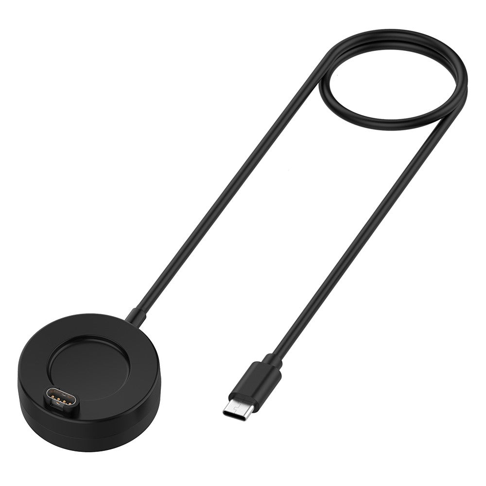 1m Plastik Universal Garmin Smartwatch   Opladningskabel - Sort#serie_7