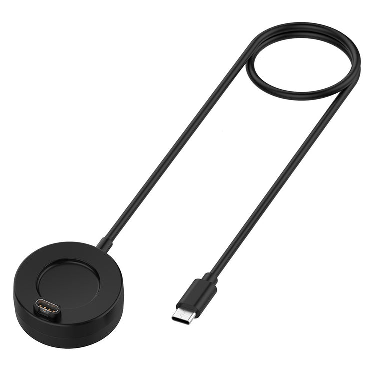 1m Plastik Universal Garmin Smartwatch   Opladningskabel - Sort#serie_7