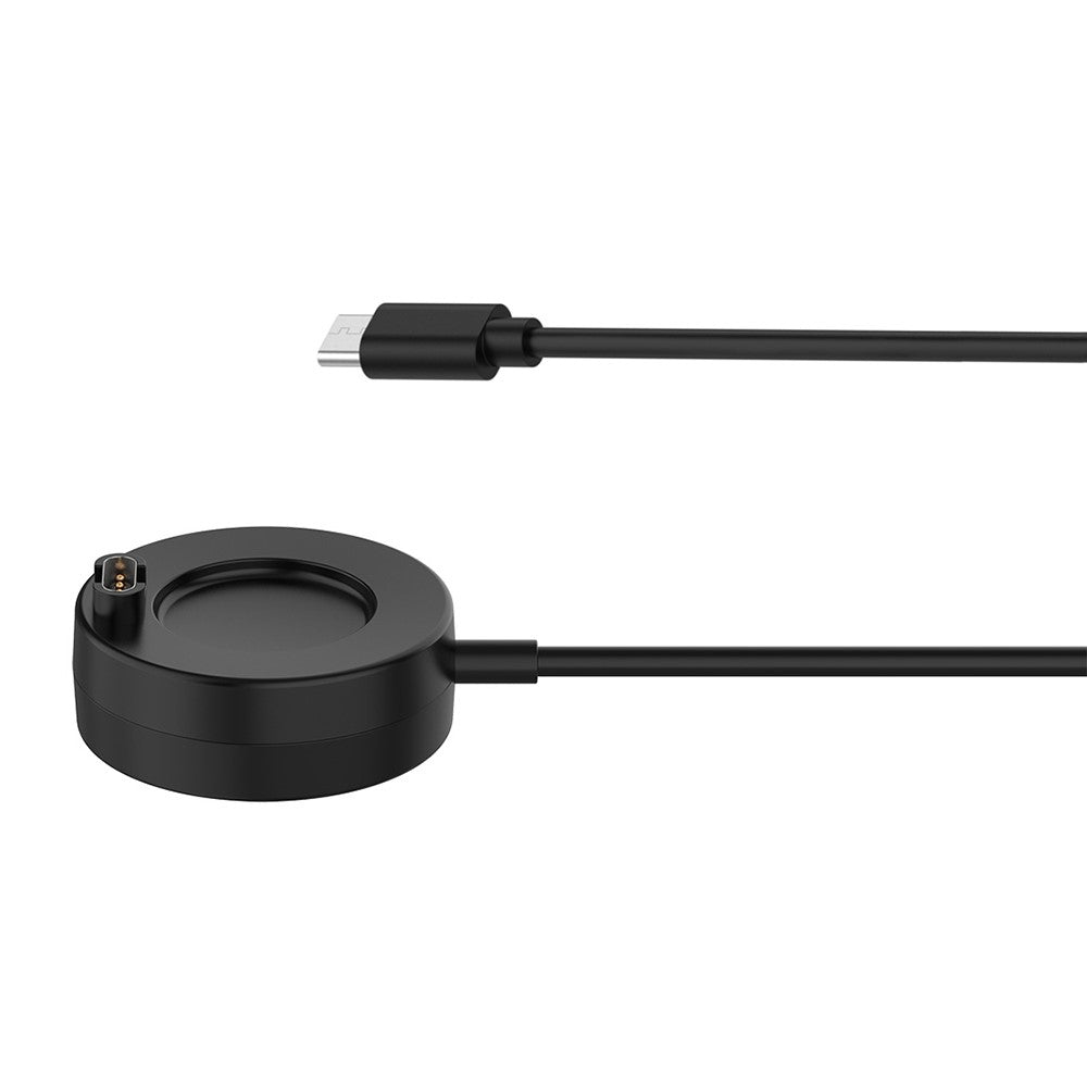 1m Plastik Universal Garmin Smartwatch   Opladningskabel - Sort#serie_7