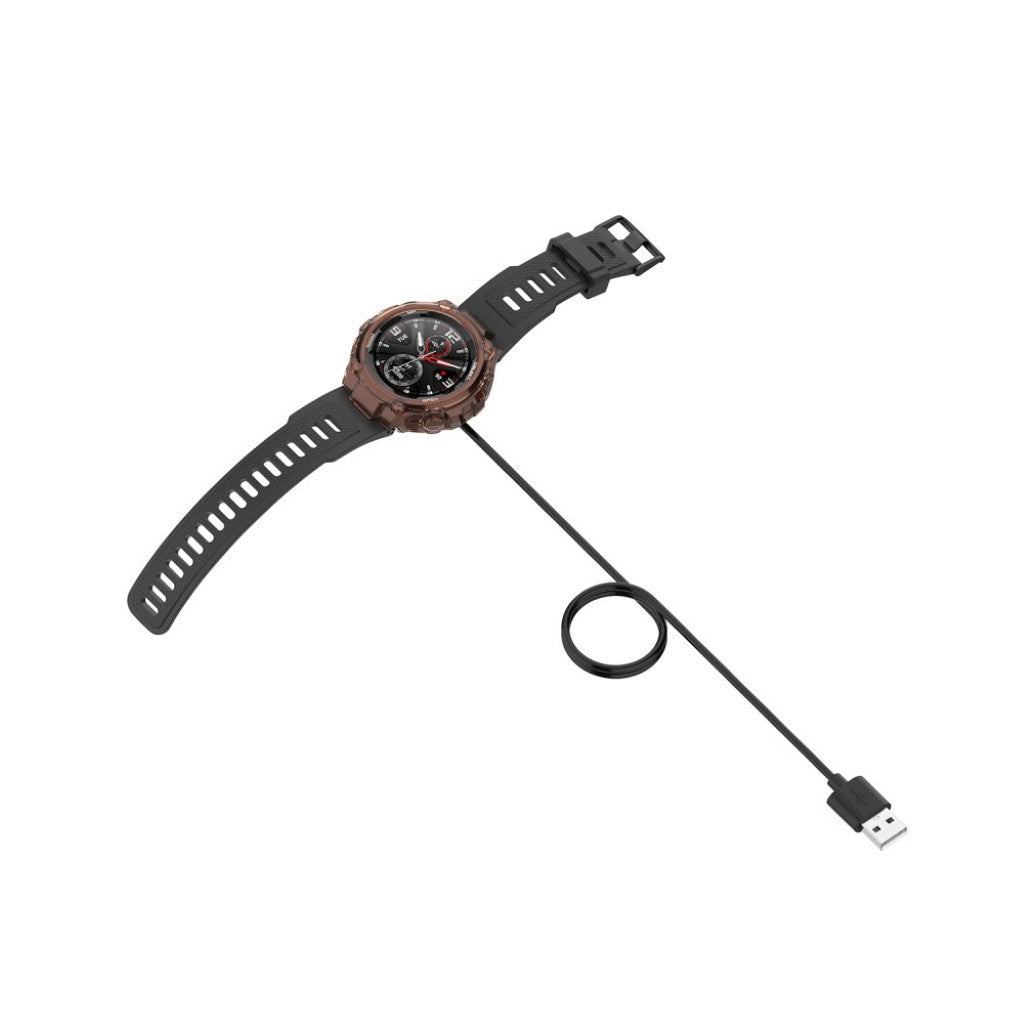 1m Plastik Amazfit GTR 42mm / Amazfit GTR 47mm USB Ladestation - Sort#serie_011