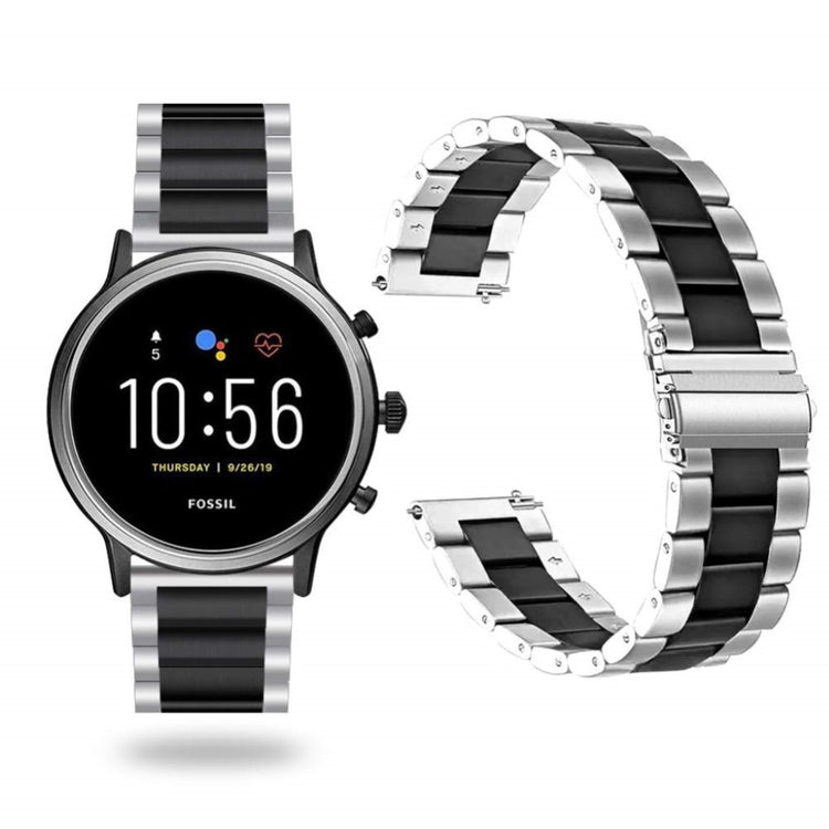Fossil Gen 5 Carlyle HR / Fossil Gen 5 Julianna HR Metal Rem - Sølv#serie_010
