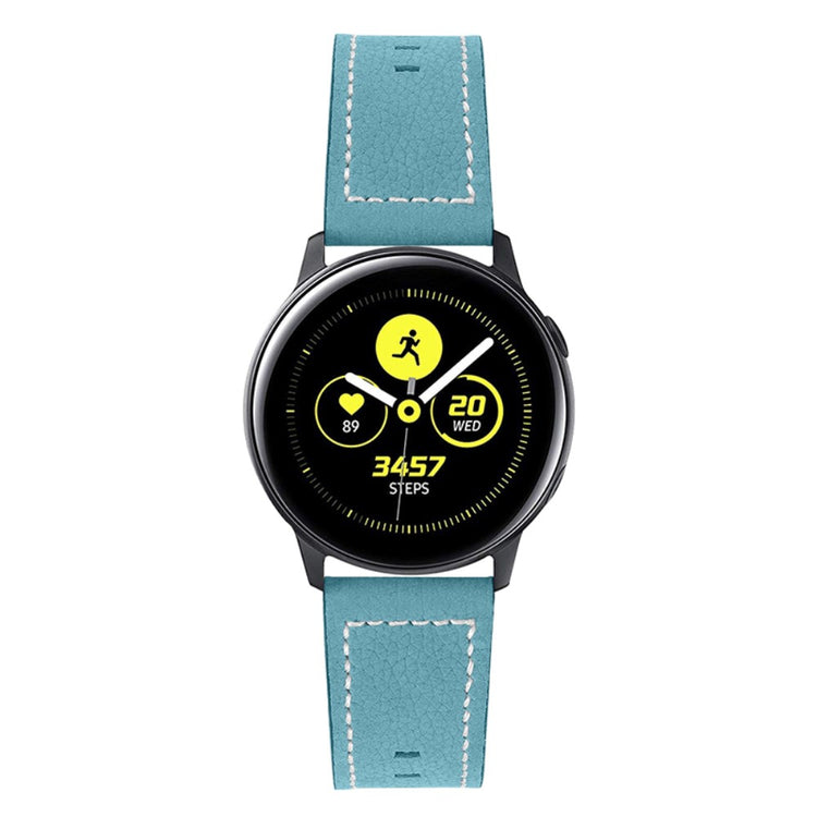 Haylou Solar LS05 / Xiaomi Mi Watch Color Sports Ægte læder Rem - Blå#serie_5