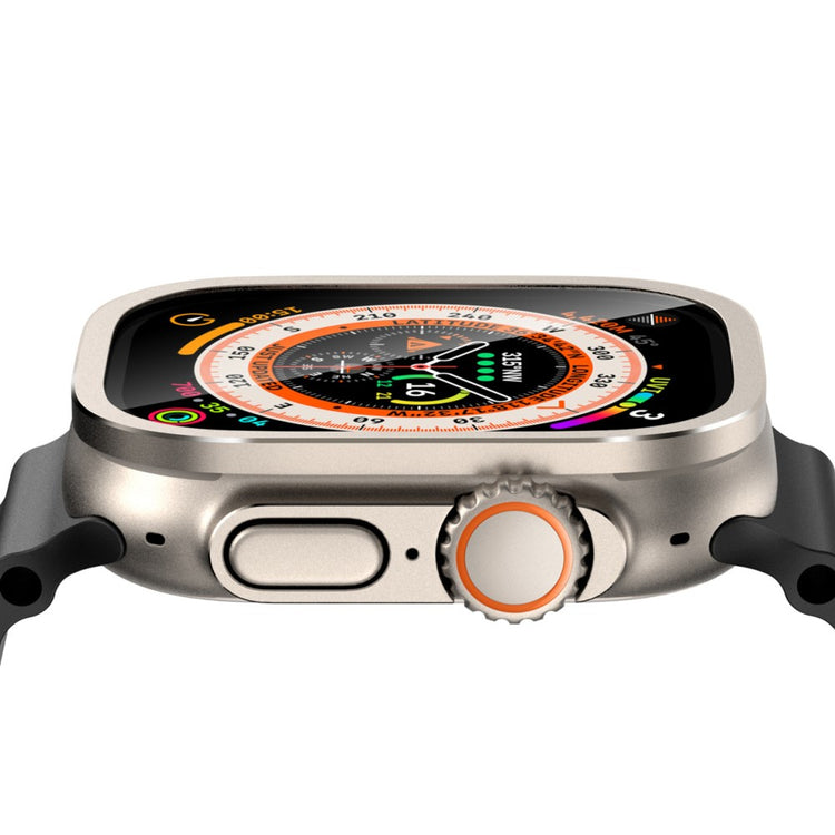 Vildt Fint Universal Cover med Skærmbeskytter i Metal og Glas passer til Apple Watch Ultra 2 / Apple Watch Ultra - Sort#serie_1