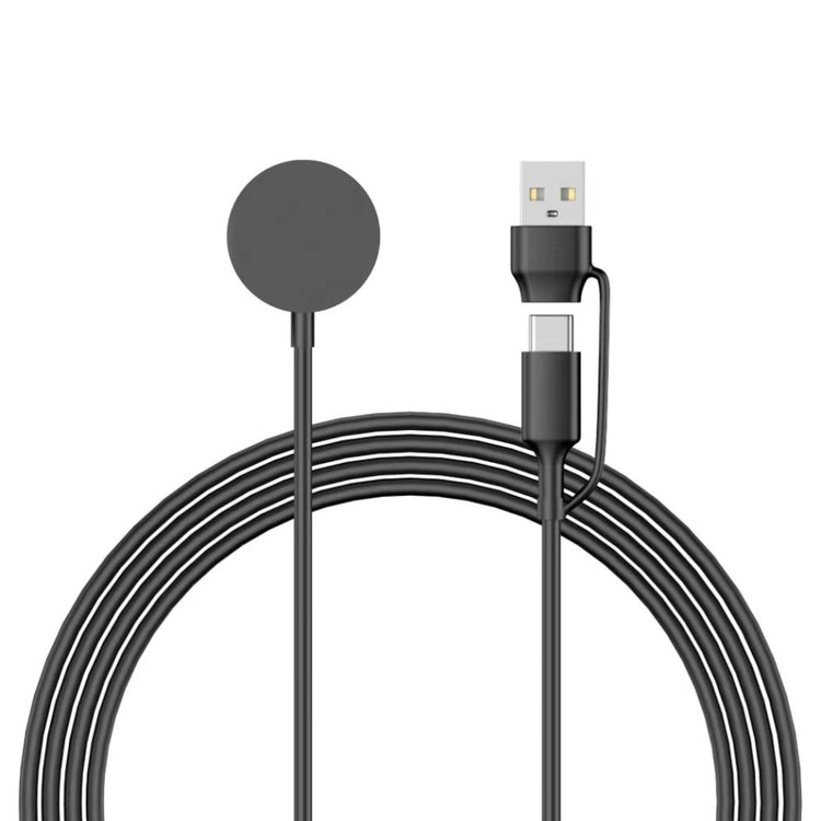 Apple Watch 1m USB-A / Type-C Port Charging Cable Wireless Round Charging Dock - Black#serie_1