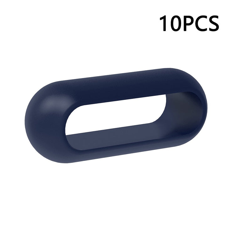 10Pcs Xiaomi Smart Band 8 Pro Watch Band Silicone Holder Loop Watch Strap Fastener Ring - Black - Blå#serie_6