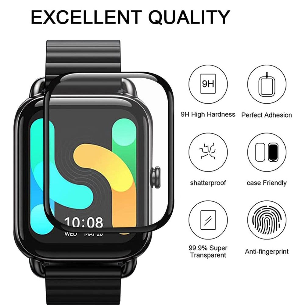 Haylou Smartwatch RS4 / Haylou RS4 Plus Silicone 3D Curved Universel Screen Protector - Black#serie_1