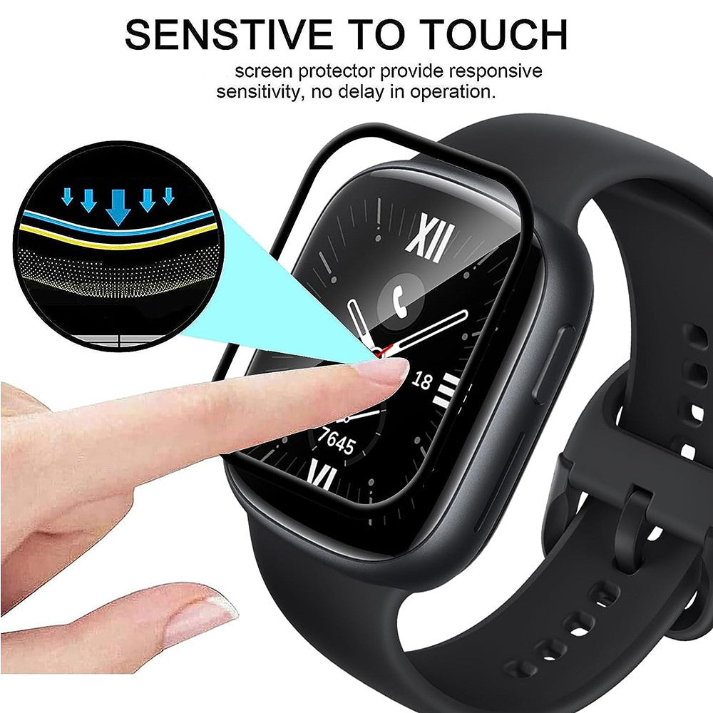 Honor Watch 4 Silicone 3D Curved Screen Protector - Black#serie_8