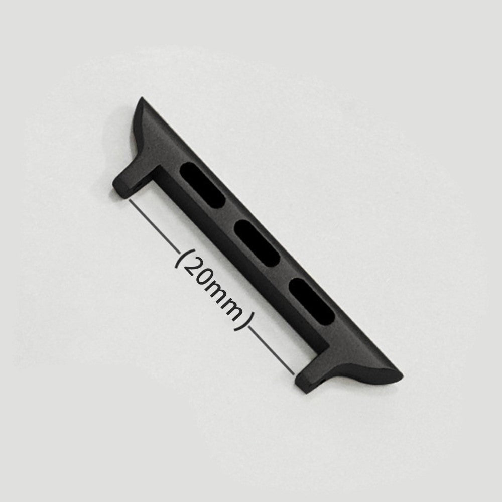 1 Pair Watch Connector Apple Watch Series 41mm - 40mm - 38mm , 20mm Stainless Steel Adapter - Black#serie_2