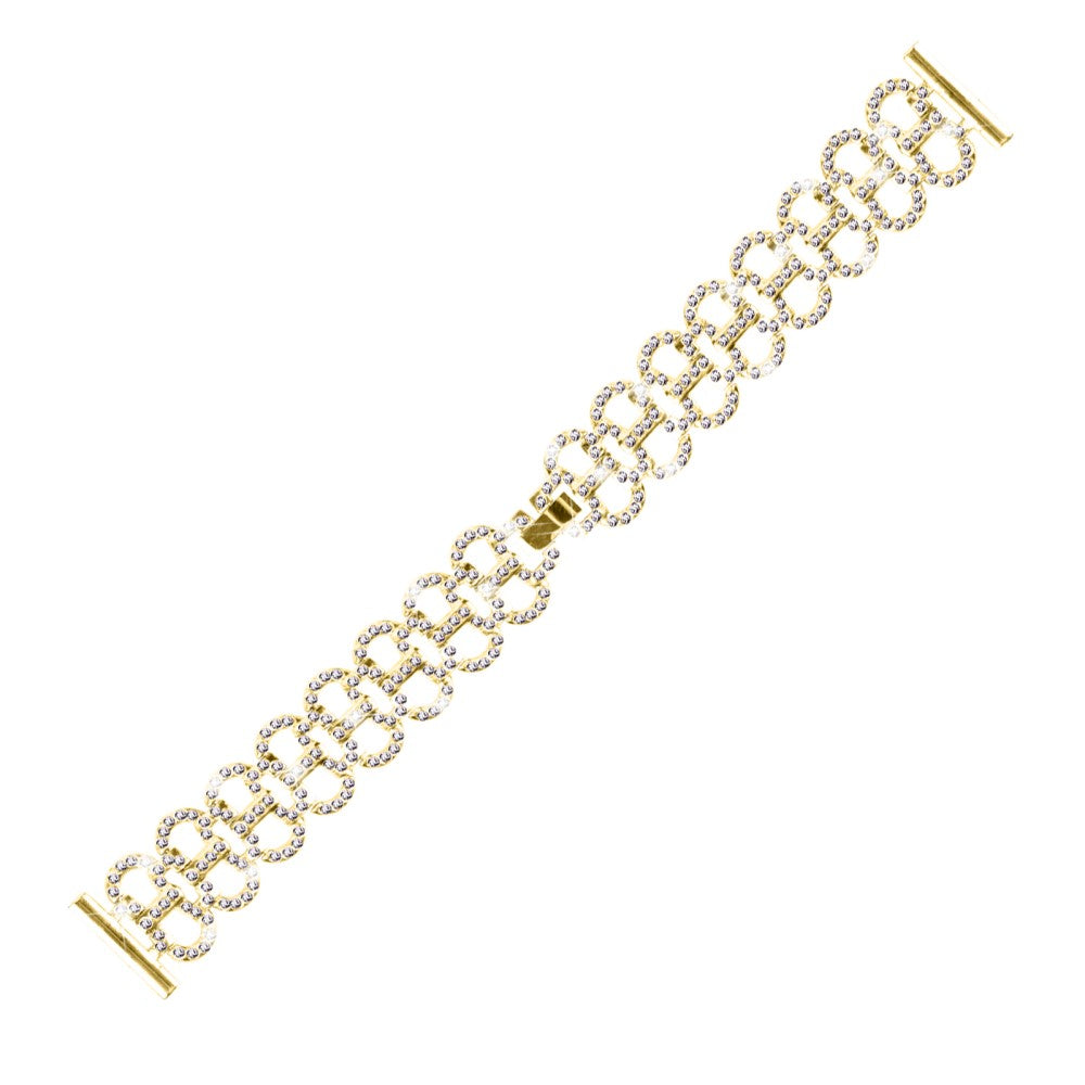 Huami Amazfit Youth Edition 20mm Watch band Rhinestones Decor Gourd Shape Alloy Strap - Gold#serie_2