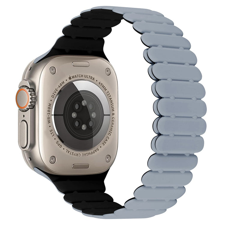 Apple Watch Series 49mm - 45mm - 44mm - 42mm Bamboo Joint Strap - Obsidian Grey+Black#serie_6