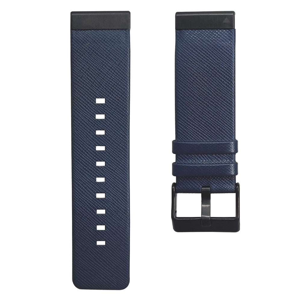 Garmin Fenix 7 Pro / 7 / 6 / 5 Leather Wrist Band Adjustable Watch Strap with Metal Pin Buckle - Blue#serie_2