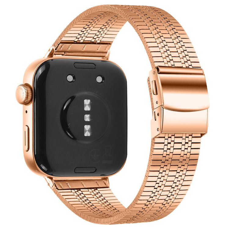 Huawei Watch Fit 3 Watch Band 316L Stainless Steel Five-Bead Wrist Strap - Rose Gold#serie_6