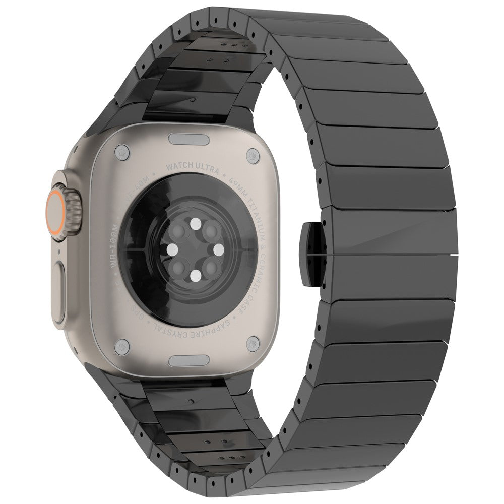 Apple Watch Series 49mm - 45mm - 44mm - 42mm Zinc Alloy Men Watch Strap - Black#serie_3