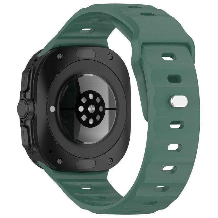 KALEBOL Samsung Galaxy Watch Ultra 47mm Silicone Watchband Watch Strap with Square Buckle - Dark Green#serie_6