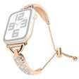 Remarquablement Doux Apple Smartwatch Métal Et Pierre Du Rhin Universel Bracelet