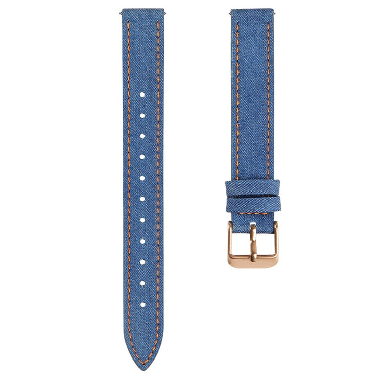 KALEBOL Garmin Lily 2 Watch Band Linen Leather Adjustable Wrist Strap - Dark Blue#serie_3