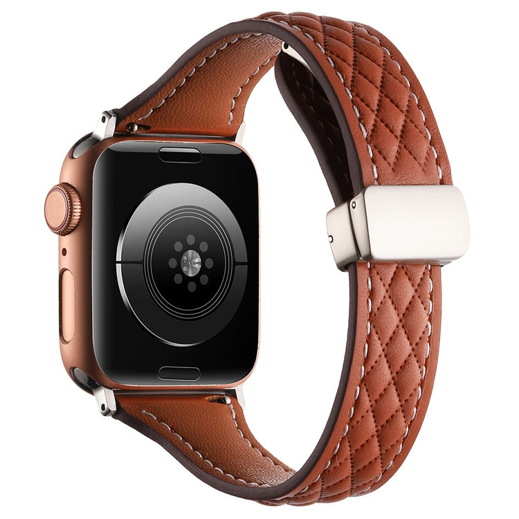 KALEBOL Apple Watch Series 49mm - 45mm - 44mm - 42mm Genuine Leather Watch Band - Brown#serie_11