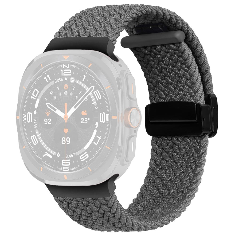 Samsung Galaxy Watch Ultra 47mm Braided Wrist Band Magnetic Folding Buckle Watch Strap - Grey#serie_7