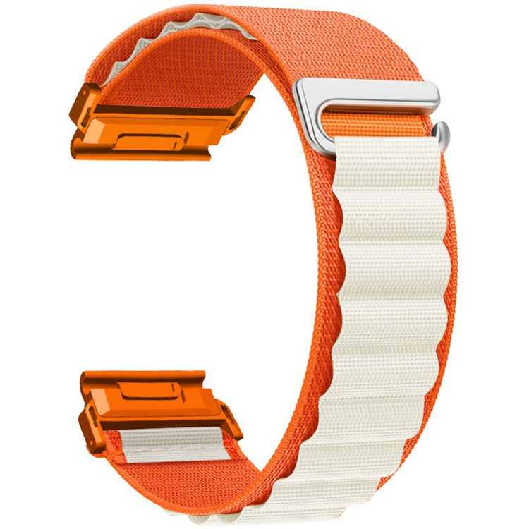 Garmin Fenix 7 / 7 Pro / 5 Watch Band 22mm Quick Release C Buckle Nylon Watch Strap - Orange+Starlight#serie_3