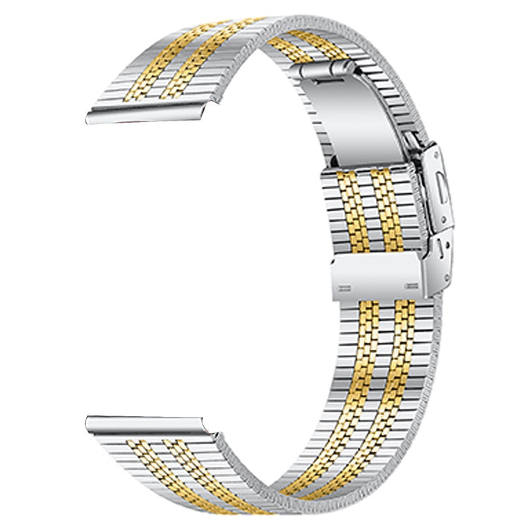 Fossil Gen 5 Garrett Stainless Steel Watch Band Strap with Folding Clasp Buckle - Silver Gold#serie_2