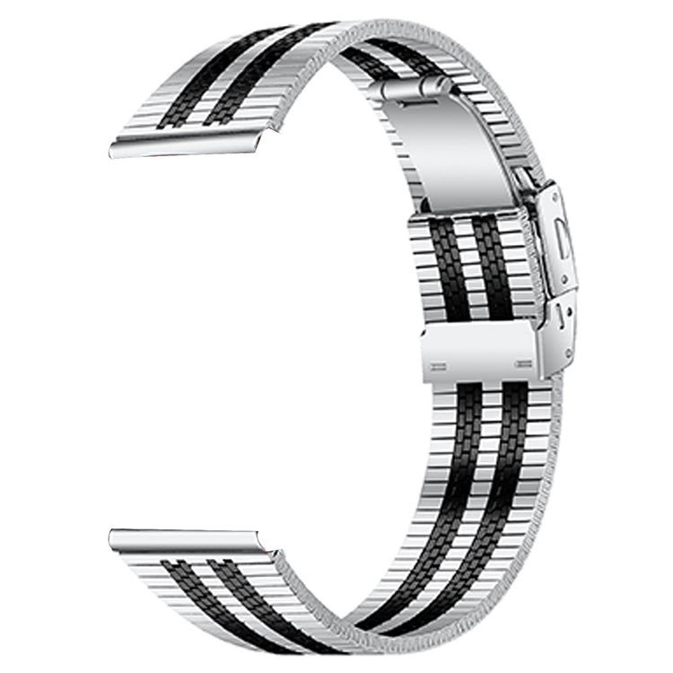 Fossil Gen 5 Carlyle Stainless Steel Band Five-Bead Watch Strap Replacement - Silver Black#serie_1