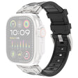 Vraiment Agréable Apple Smartwatch Pierre Du Rhin Et Silicone / Tpu Universel Bracelet