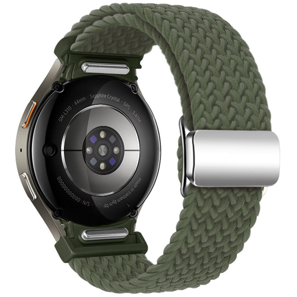 Samsung Galaxy Watch 20mm Braided Watch Band Magnetic Strap - Dark Olive Green#serie_3