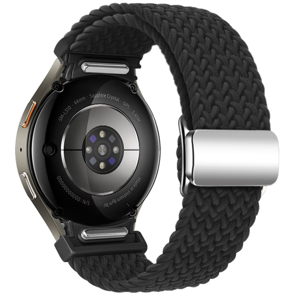 Samsung Galaxy Watch 20mm Braided Watch Band Magnetic Strap - Black#serie_9