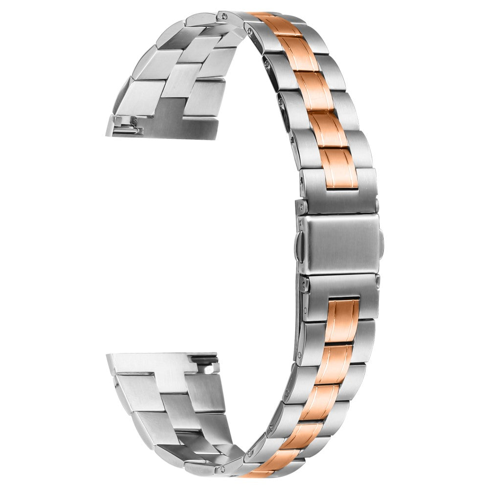 Fossil Gen 5 Julianna Stainless Steel Band Ultra-Thin Replacement Watch Strap - Silver+Rose Gold#serie_5