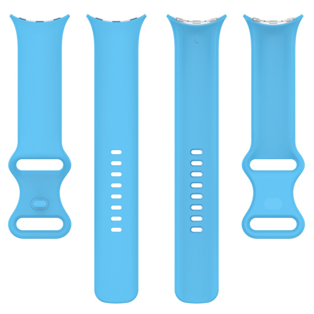 Google Pixel Watch 3 45mm Replacement Strap 8 Shape Silicone Watch Band with Color Buckle, Size S - Sky Blue#serie_9