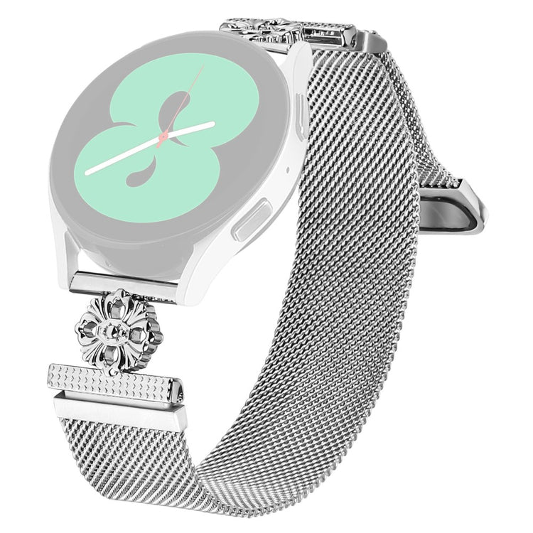 Garmin Fenix 5S / 5S Plus Milanese Band Flower Stainless Steel Magnetic Mesh Watch Strap - Silver#serie_1