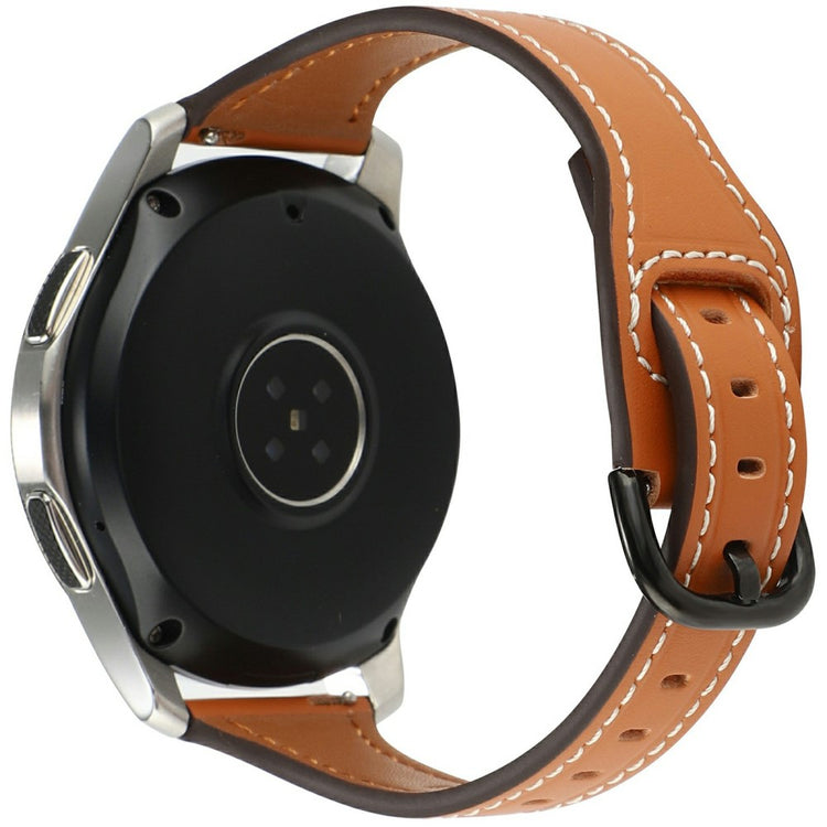 Huawei Watch GT 4 41mm / Garmin Venu 3S Genuine Cow Leather Band 20mm Watch Strap - Brown+Black Buckle#serie_6