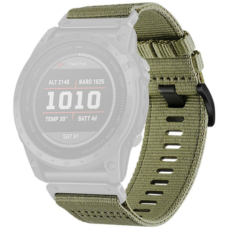 Watchband for Garmin Fenix 8 51mm / Enduro 3 / Instinct 2X Universal 26mm Quick Release Nylon Canvas Watch Strap - Olive Green#serie_1