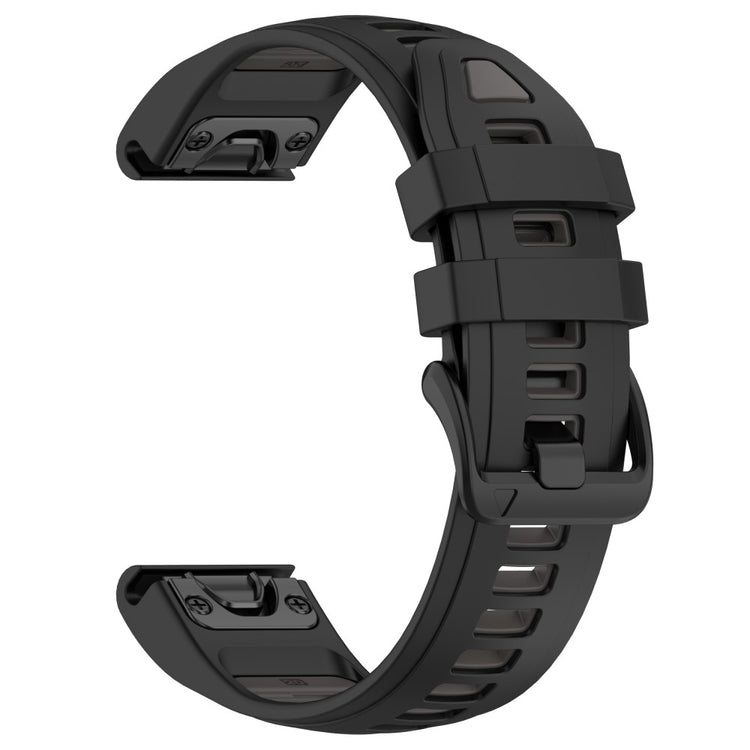 20mm Strap Garmin Fenix 8 43mm / Descent MK3 / MK3i / epix Pro (Gen 2) 42mm Universal Silicone Watch Band - Black+Grey#serie_1