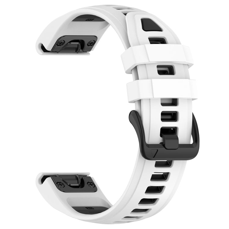 20mm Strap Garmin Fenix 8 43mm / Descent MK3 / MK3i / epix Pro (Gen 2) 42mm Universal Silicone Watch Band - White+Black#serie_2