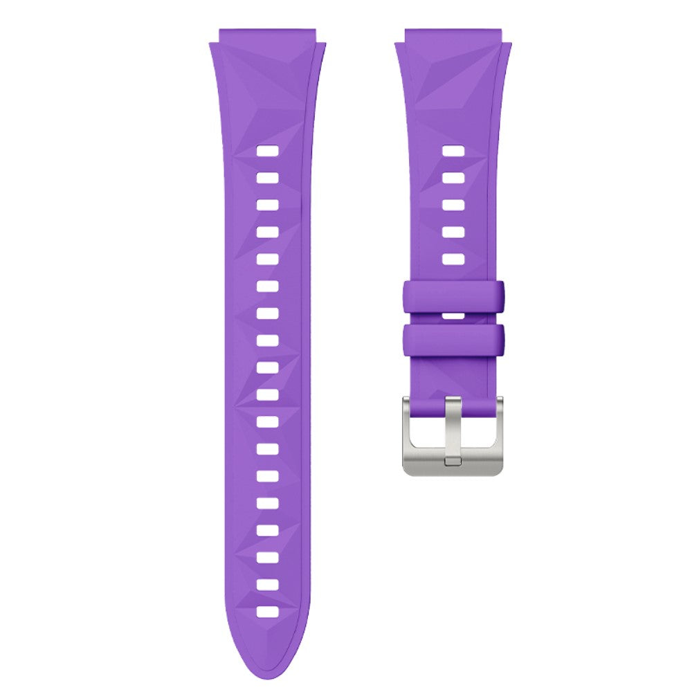 18mm Strap Huawei Watch GT 5 41mm / GT 4 41mm / Garmin Venu 3S Rhombus Pattern Universal Silicone Watch Band - Purple#serie_17