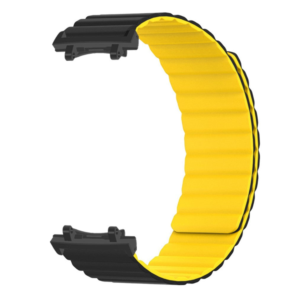 Huami Amazfit T-Rex 3 Watch Band Adjustable Magnetic Silicone Wrist Strap with Connector - Black  /  Yellow#serie_2